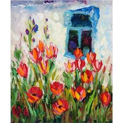  Before my window  Russian Impressionism oil  #1593838