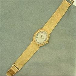 Vintage Omega 17J 14k Y Gold Lady's Wrist Watch#1593854