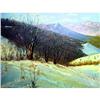 Image 1 : WINTER LANDSCAPE   EXQUISITE ORIGINAL OIL #1593940