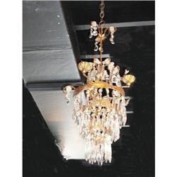 Tole and Crystal Chandelier #1594007