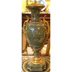 Antique French Marble Urn Lamp #1594016