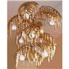 Image 1 : Palm Tree Gilded Tole Chandelier #1594069