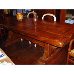 French MONASTERY TABLE  8' 3  old wood #1594244