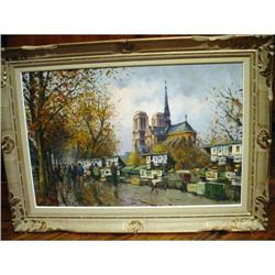 French painting, Circa 1950 by Saulin #1594275