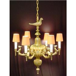 Bronze six light chandelier  #1594351