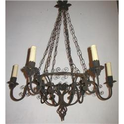 Elegant Antique Iron Continental Chandelier ! #1594363