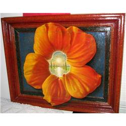 Camelia in Orange with Landscape by Loran #1594430