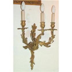 PAIR of French Louis XV Bronze Sconces  #1594440