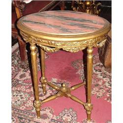 French Louis XVI Table and marble top #1594443