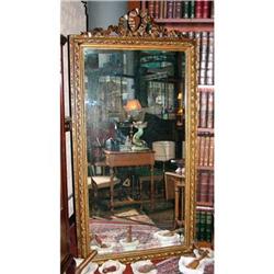 French Tall Mirror  trumeau beveled gilt #1594474