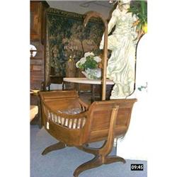 Walnut Wood Crib from France #1594560