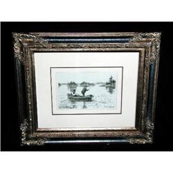 Original Photo of Lithograph Signed 19th C #1600208