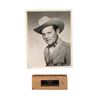 Image 1 : Stonewall Jackson Signed Headshot and Piece of Debbie Reynolds Studio Dance Floor
