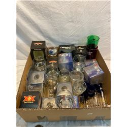 lot glasses and shooter glasses