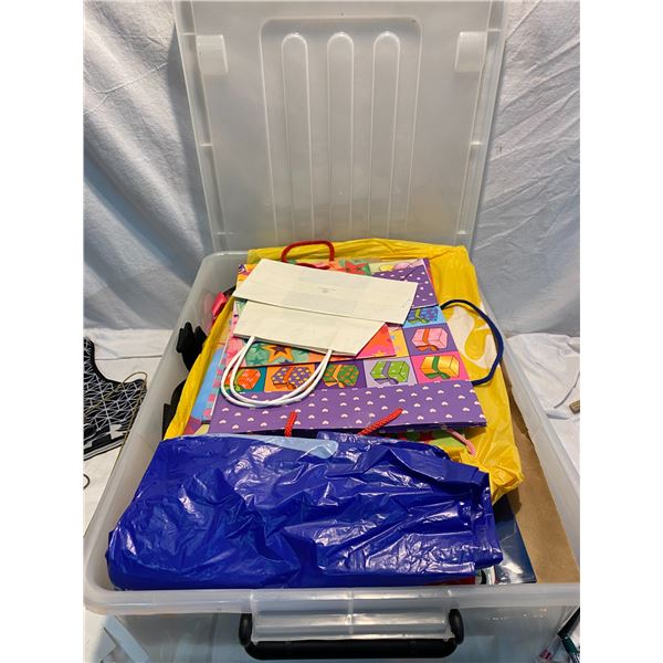 Bin and gift wrap