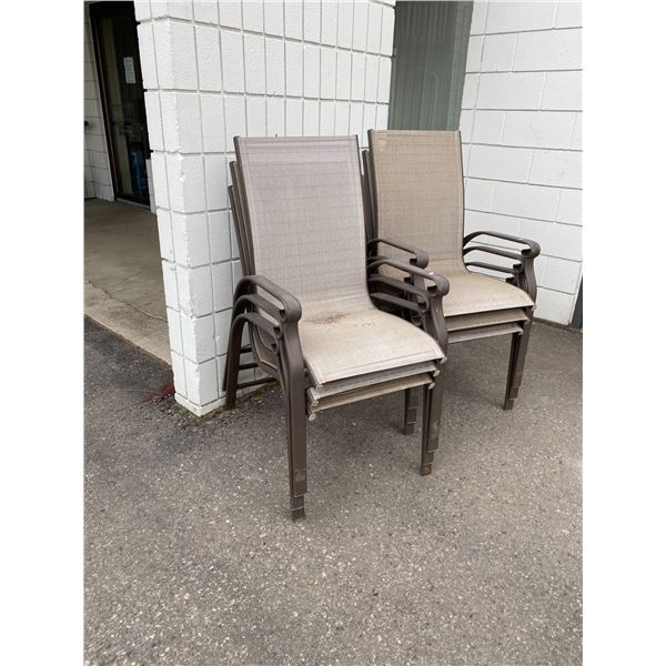 6 stacking patio chairs
