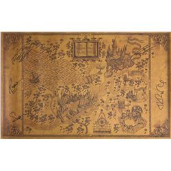 Harry Potter Danel Emma Signed Map Poster