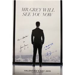 Signed Fifty Shades of Grey Poster Dakota Johnson Jamie Dornan