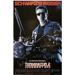 Signed Terminator Judgement Day Poster Arnold Schwarzenegger