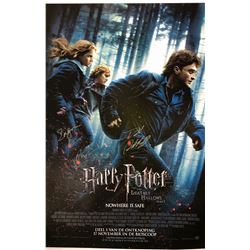 Harry Potter Deathly Hallows Pt 1 Poster Daniel Radcliffe Emma Watson Rupert Grint Autographed Signe