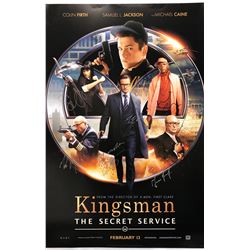 Kingsman 1Poster Colin Firth Taron Egerton Autographed Signed