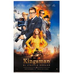 Kingsman 2 Poster Colin Firth Taron Egerton Autographed Signed