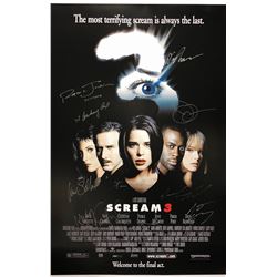 Scream 3 Poster Neve Campbell Courteney Cox Wes Craven Autographed Signed