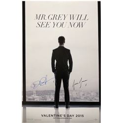 Fifty Shades of Grey Poster Dakota Johnson Jamie Dornan Autographed Signed