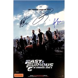 Paul Walker Vin Diesel Autograph Signed Fast Furious Poster