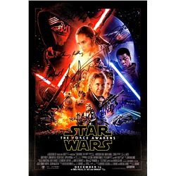 Adam Driver Harrison Ford Autograph Signed Star Wars Poster