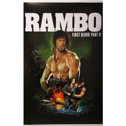 Sylvester Stallone Autograph Signed Rambo Poster