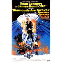 Sean Connery Lana Wood Autograph Signed James Bond 007 Poster