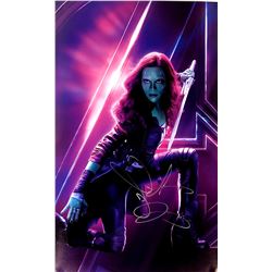 Zoe Saldana Autograph Signed Avengers Gamora Poster