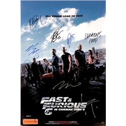 Paul Walker Vin Diesel Autograph Signed Fast Furious 6 Poster