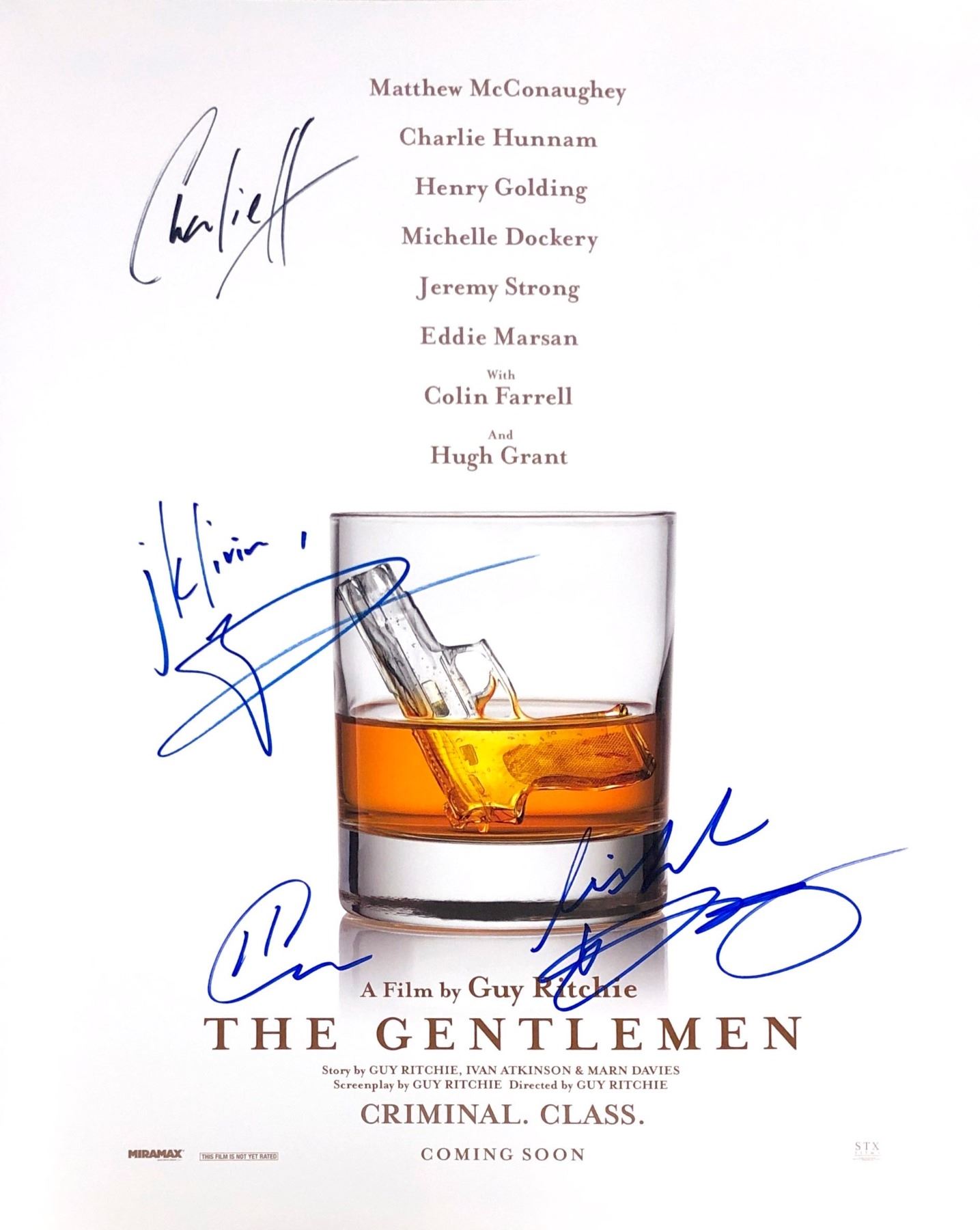 Matthew McConaughey Autograph Signed Gentleman Poster