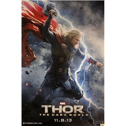 Chris Hemsworth Autograph Signed Thor Dark World Poster