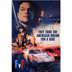 Matt Damon Autograph Signed Ford V Ferrari Poster