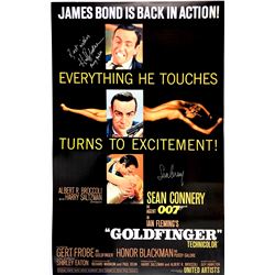 Autograph Signed James Bond 007 Goldfinger Poster