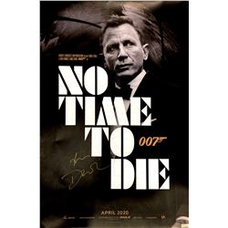 Autograph Signed James Bond 007 No Time to Die Poster