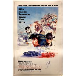 Autograph Signed Ford V Ferrari Poster