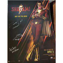 Shazam Autographed Signed Poster