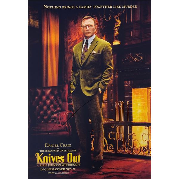 Knives Out Daniel Craig Autographed Signed Photo