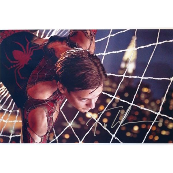 Signed Spiderman Tobey Maguire Photo