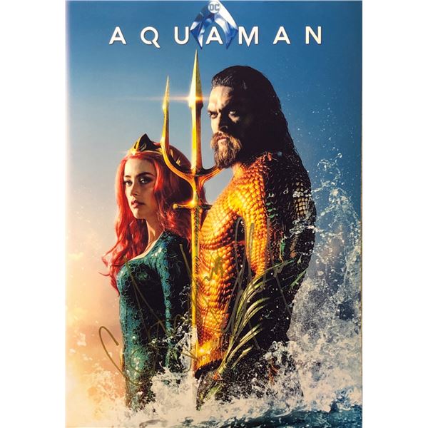 DC Aquaman Mera Jason Momoa Amber Heard Autographed Signed Photo