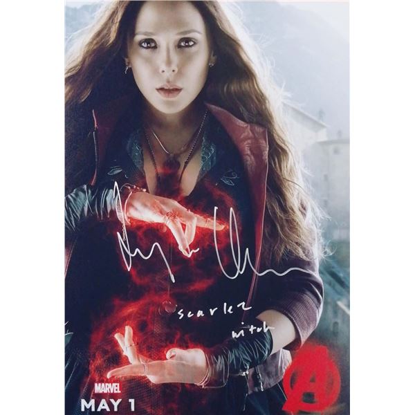 Avengers Ultron Elizabeth Olsen SIGNED Autographed Photo