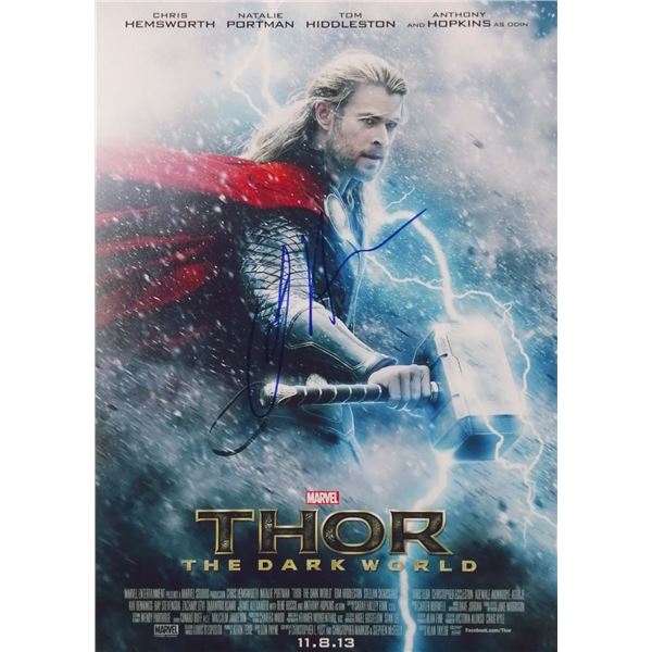 Thor Dark World Chris Hemsworth Signed Photo