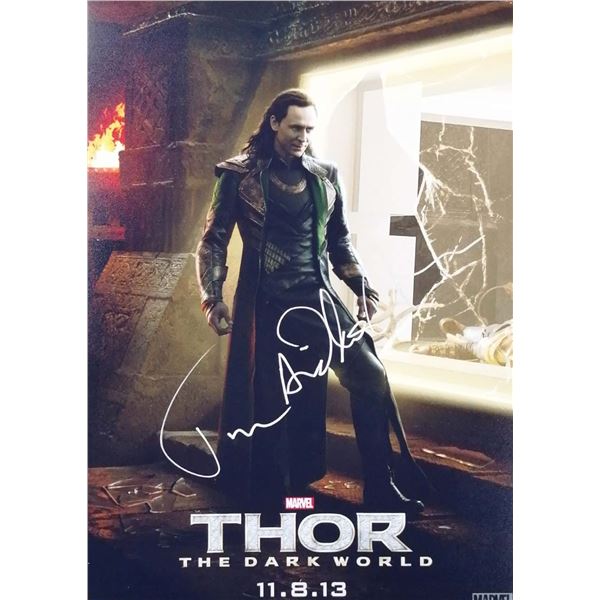 Dark World Thor Loki Tom Hiddleston Signed Photo
