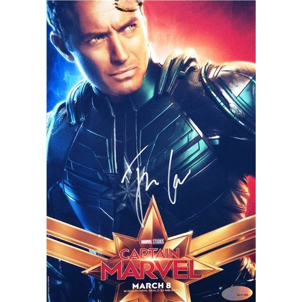 Captain Marvel Jude Law Signed Photo