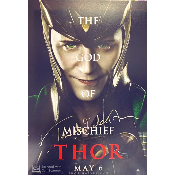 Thor Tom Hiddleston Signed Photo