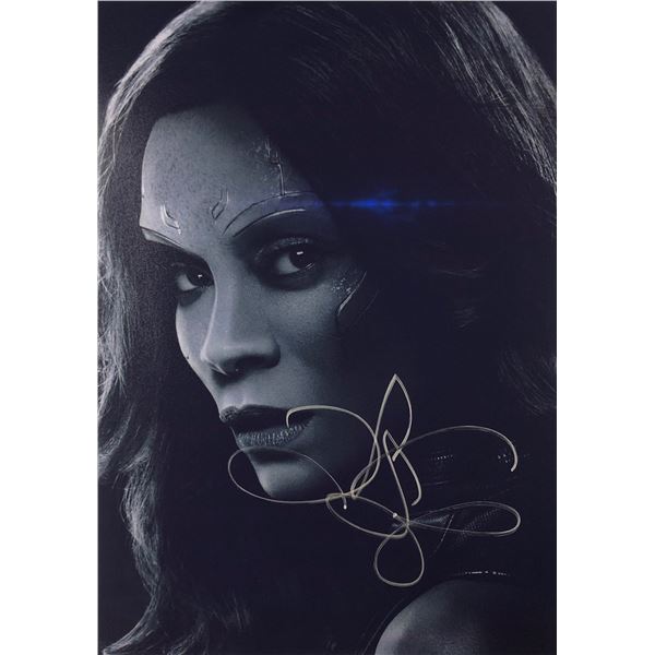 Avengers Endgame Zoe Saldana Signed Photo
